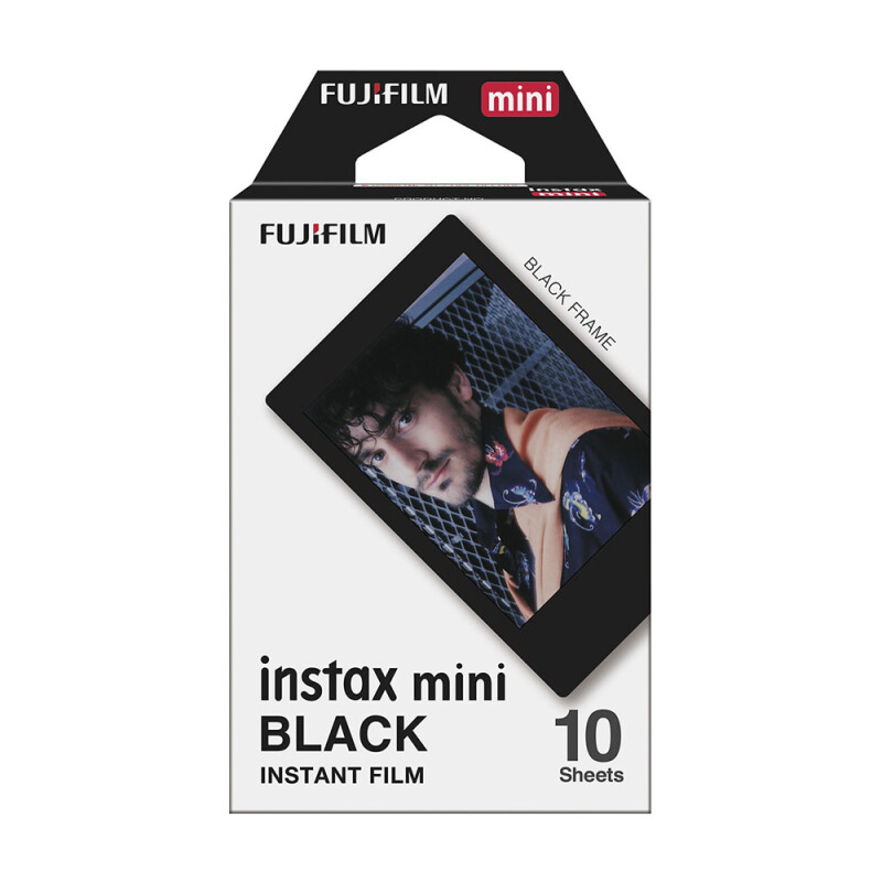 FUJIFILM Colorfilm Instax MINI Black картридж для камеры с черной рамкой 10 листов 8.6x5.4см