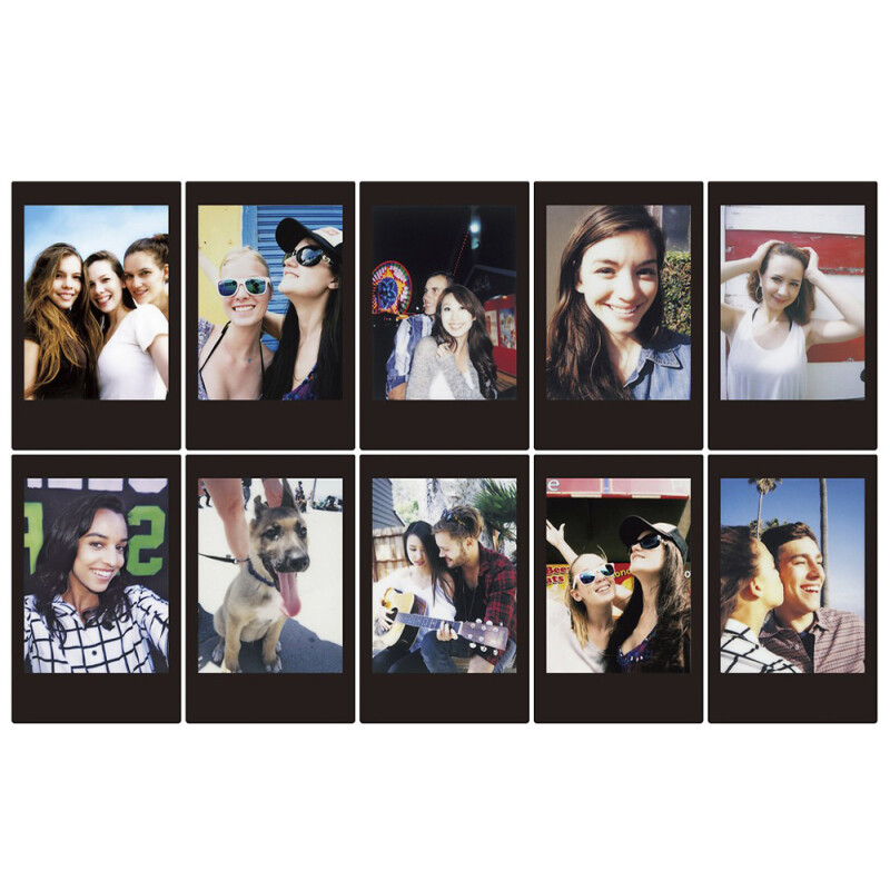 FUJIFILM Colorfilm Instax MINI Black картридж для камеры с черной рамкой 10 листов 8.6x5.4см