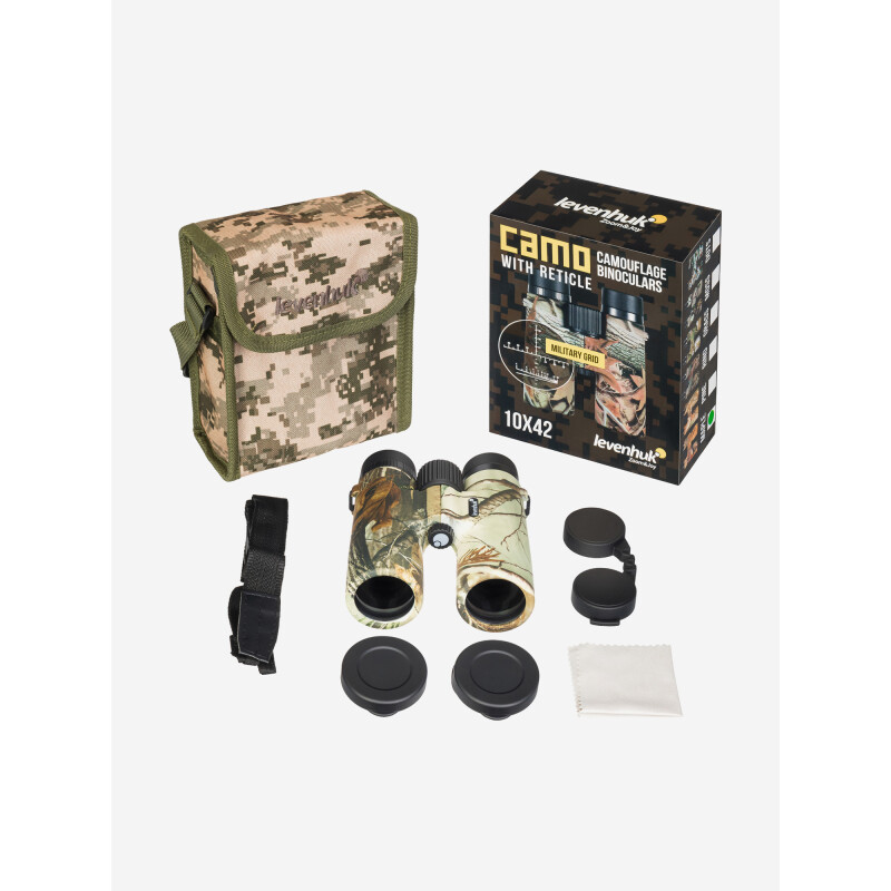 Levenhuk Camo Maple 10x42 бинокль с сеткой
