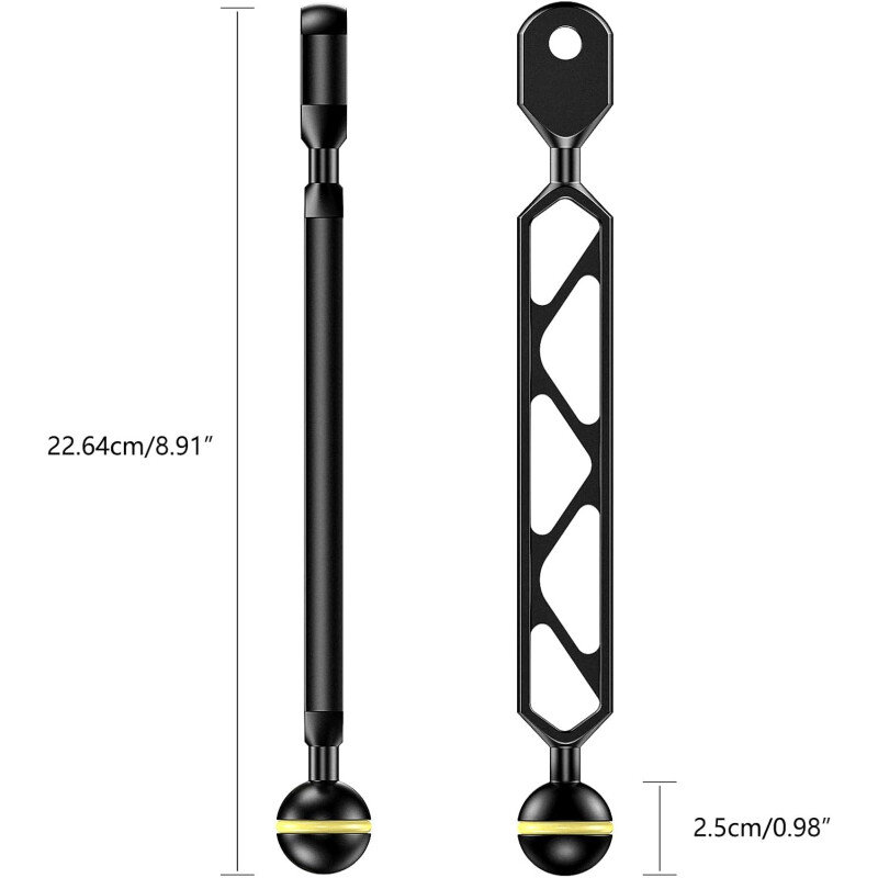 Seafrogs 8"/20.3 cm штанга шар & YS AM-6