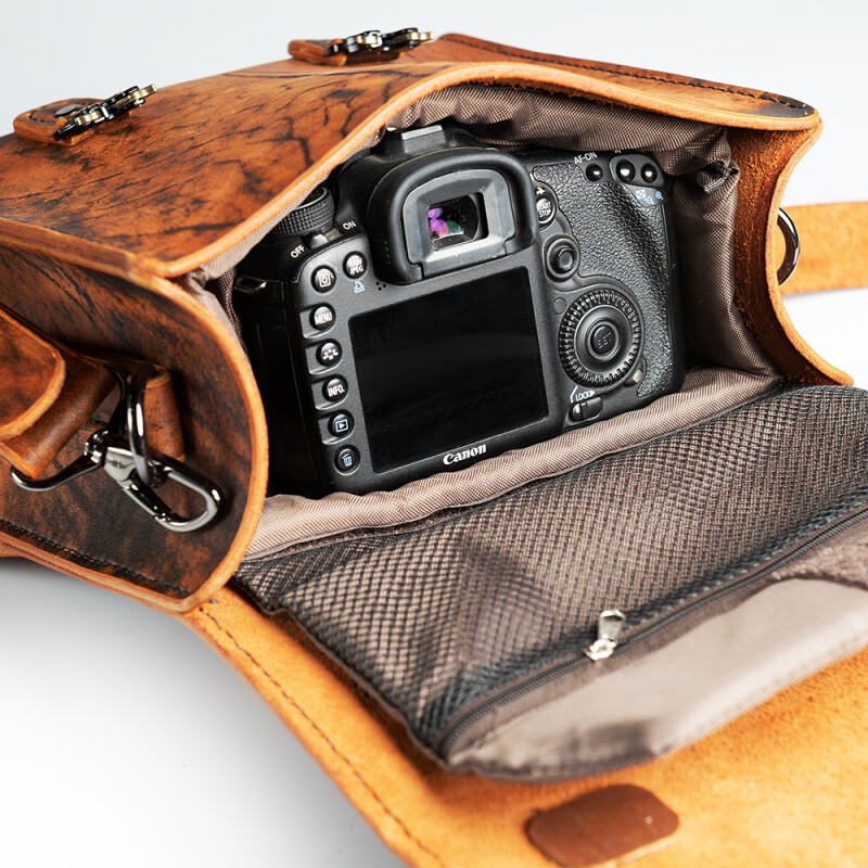 Fotokvant A-2825 сумка для камеры коричневая кожа
