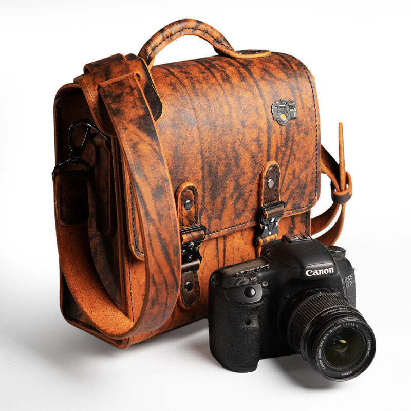 Fotokvant A-2825 сумка для камеры коричневая кожа