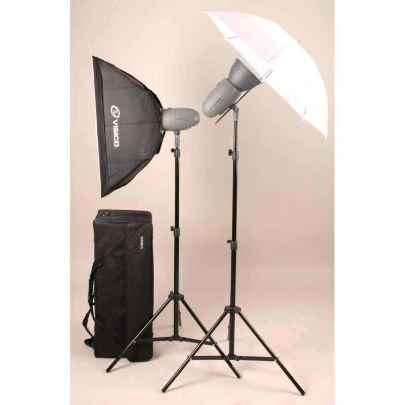 Visico VL PLUS 300 Soft Box/ Umbrella KIT комплект импульсного света