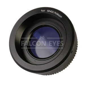 Falcon Eyes переходное кольцо M42 на Nikon с линзой