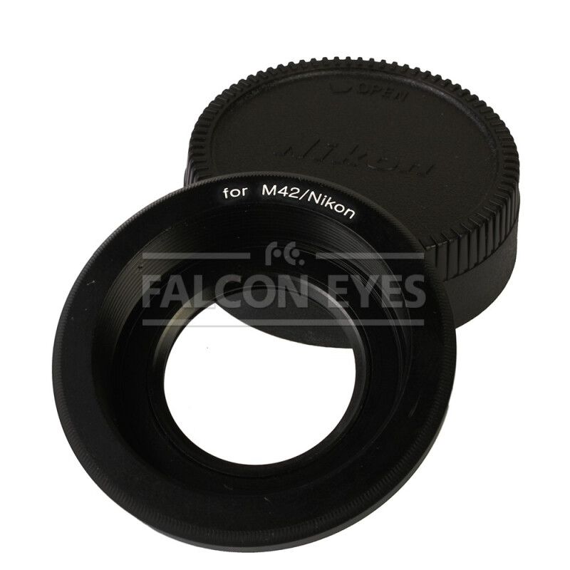 Falcon Eyes переходное кольцо M42 на Nikon с линзой