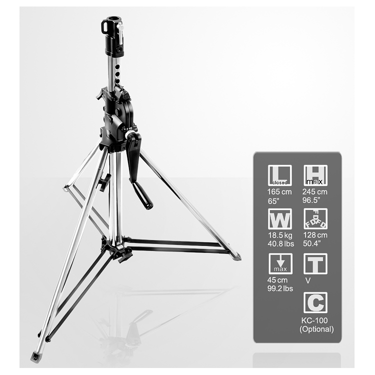 Kupo 482T 2 SCT Wind-Up Stand w/safety automatic locking device двухсекционная студийная стойка
