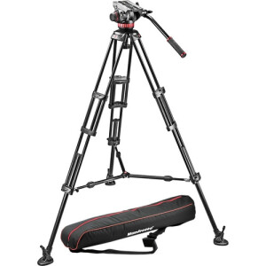 Manfrotto 546BK-1 штатив с видеоголовкой MVH502A для видеокамеры и максимальной высотой 168 см