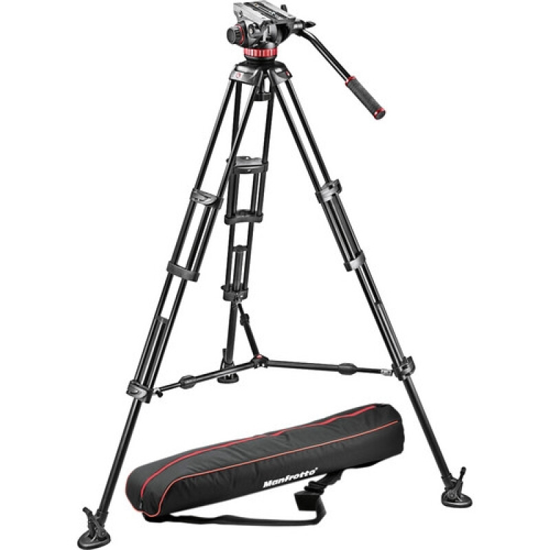 Manfrotto 546BK-1 штатив с видеоголовкой MVH502A для видеокамеры и максимальной высотой 168 см