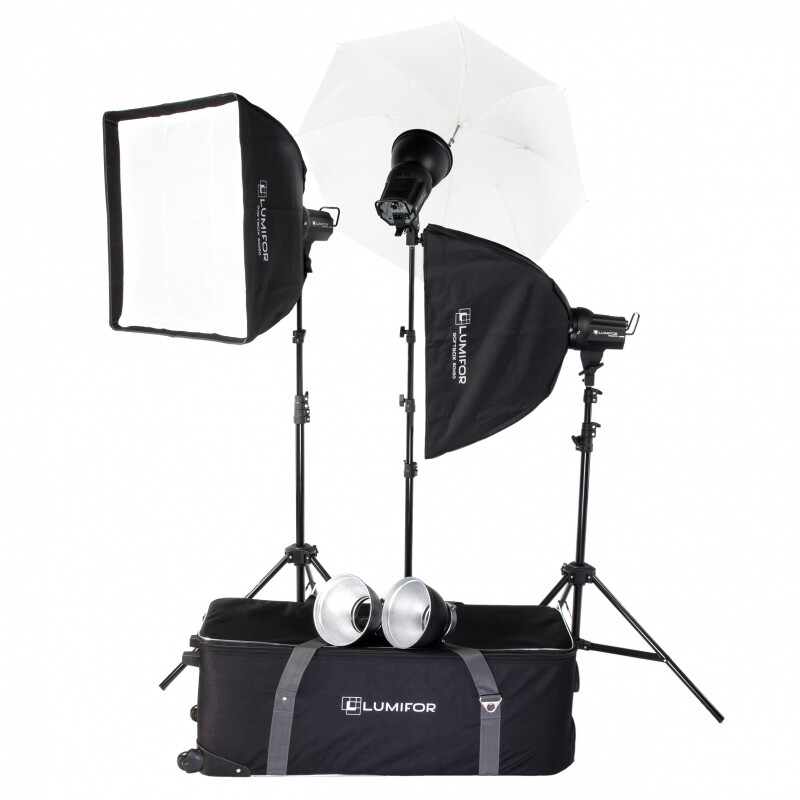 Lumifor AMATO 200 ADVANCE KIT комплект импульсных осветителей 3х200 Дж