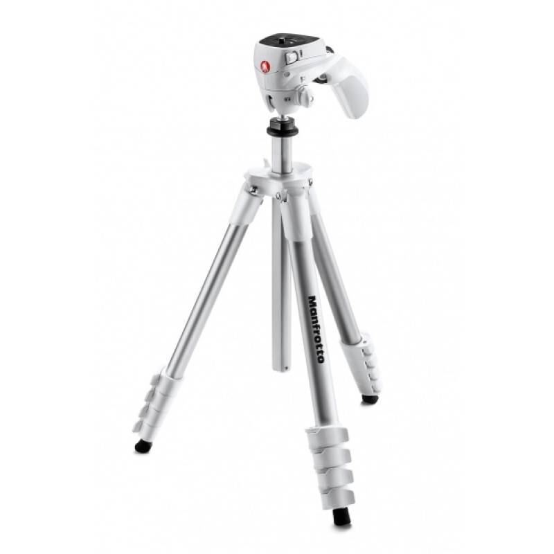 Manfrotto MKCOMPACTACN-WH Compact Action штатив с фото- и видеоголовкой для фотокамеры (белый)