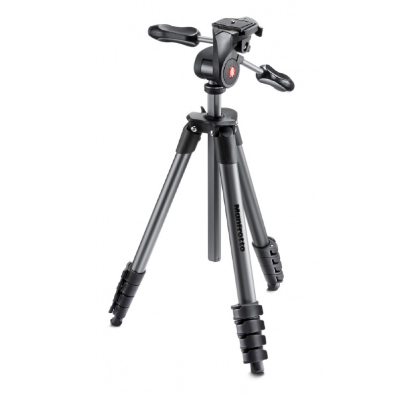 Manfrotto MKCOMPACTADV-BK Compact Advanced штатив с 3D головкой для фотокамеры (черный)