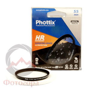 Phottix 40202 Super Pro-Grade HR Ultra Slim 1 мм UV УФ-фильтр с нанопокрытием 55 мм