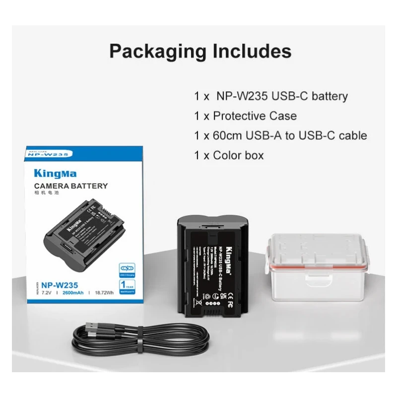 KingMa NP-W235 Type-C 2600mAh аккумулятор