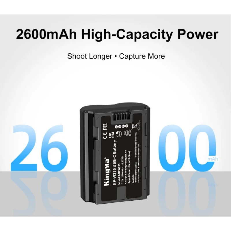 KingMa NP-W235 Type-C 2600mAh аккумулятор