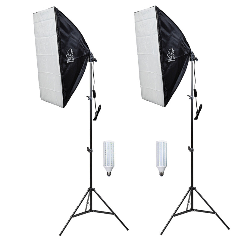 Grifon LED-5070 2x60 набор 120 Вт с двумя софтбоксами 50х70 см