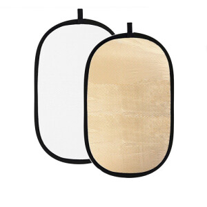 Grifon R-1015stripe (100x150) отражатель золото-серебро в полоску "солнечный свет"/белый