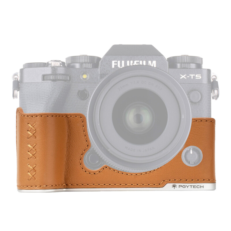 PGYTECH Leather Camera Case for FUJIFILM X-T5 Clay Brown чехол для камеры коричневый