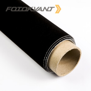 Fotokvant BV-1410 Black черный бархатный студийный фон на ПВХ основе 1,46х1 м