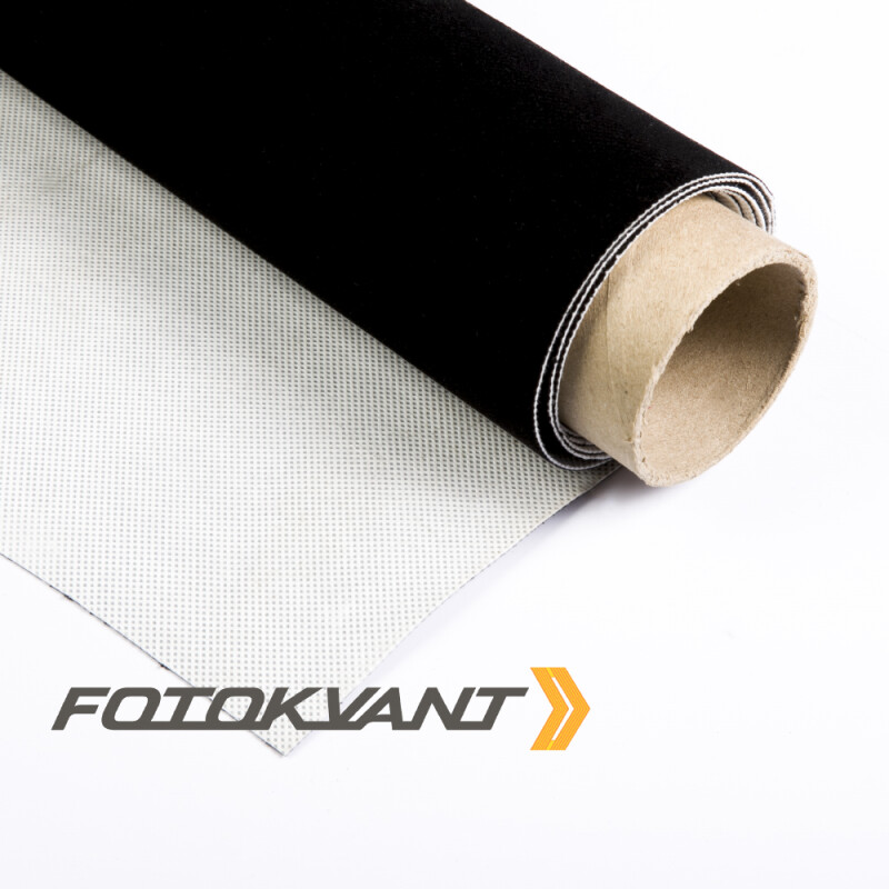 Fotokvant BV-1410 Black черный бархатный студийный фон на ПВХ основе 1,46х1 м