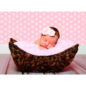 Ella Bella PHOTO BACKDROP DOTS-SOFT PINK (2502) фон бумажный розовое настроение 120х180 см