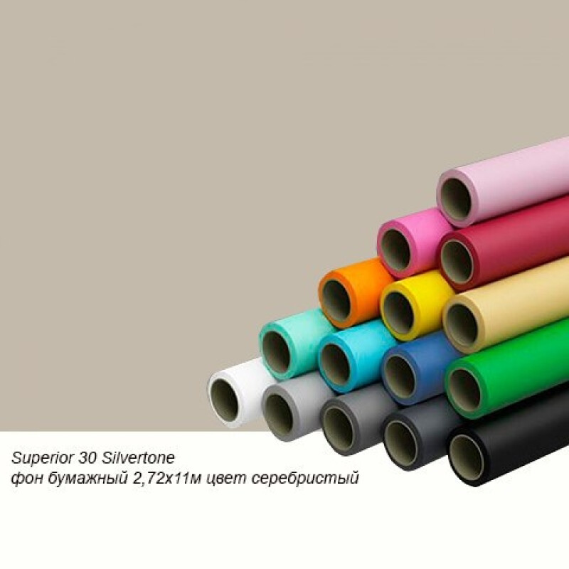 Superior 30 Silvertone фон бумажный 2,72x11м цвет серебристый