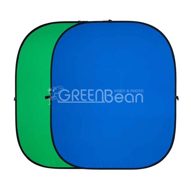 GreenBean Twist фон тканевый хромакей двухсторонний сине-зеленый на каркасе 240х240 см