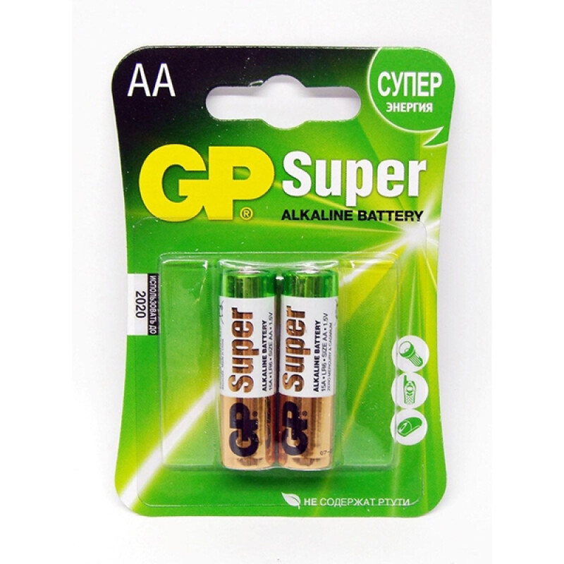 GP AA алкалиновая батарейка 1 шт.