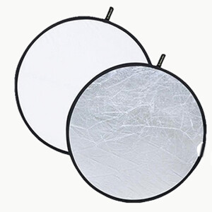 Raylab RRF-80-GRIP silver/white светоотражатель белый/серебряный с ручкой 80 см