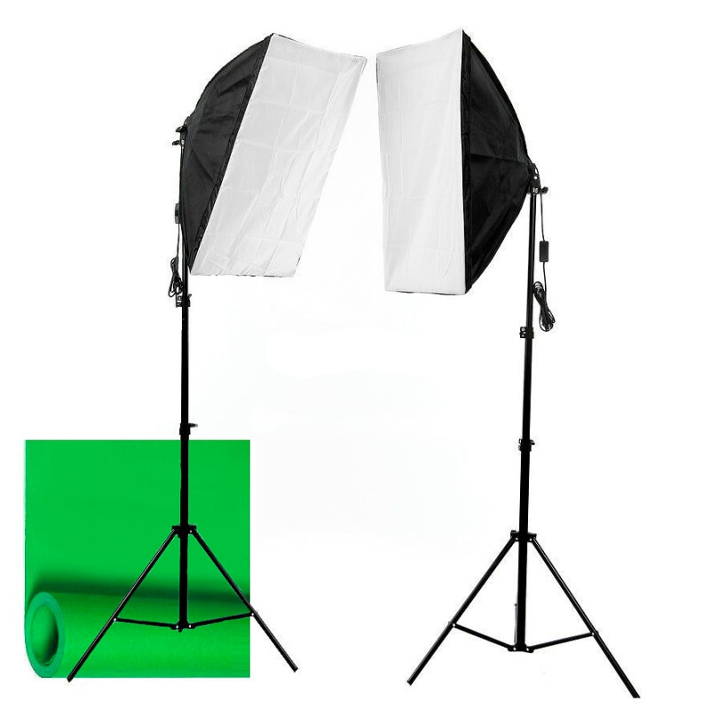 Grifon VB-224 SS комплект начинающего видеоблогера с фоном и двумя софтбоксами