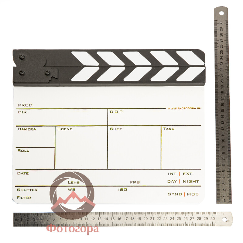 NWStudio (3354) хлопушка для кино- и видеосъемки черно-белая 29x24 см