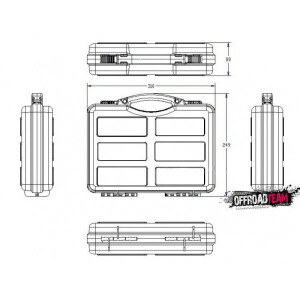 OffRoad ORT-D-312508 пластиковый брызгозащищенный кейс 310х250х80 мм.