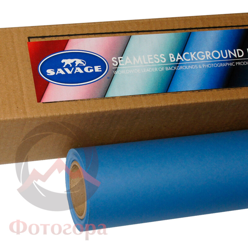 Savage (30-12) Gulf Blue фон бумажный 2,7x11 м голубой залив