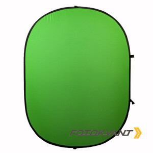 Fotokvant BG-1520 Blue Green фон тканевый складной синий-зеленый хромакей 1.5х2 м