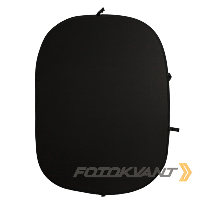 Fotokvant BG-1520 Black White фон тканевый складной белый и черный 1.5х2 м