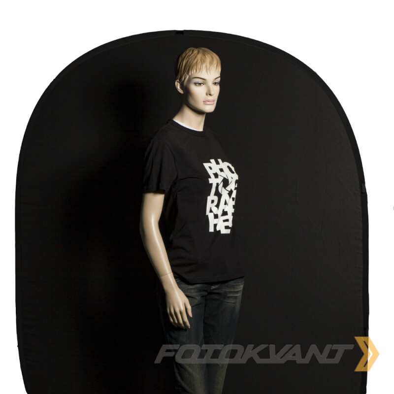 Fotokvant BG-1520 Black White фон тканевый складной белый и черный 1.5х2 м