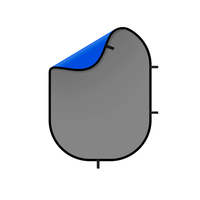 Fotokvant BG-1520 Blue Gray фон тканевый складной синий и серый 1.5х2 м