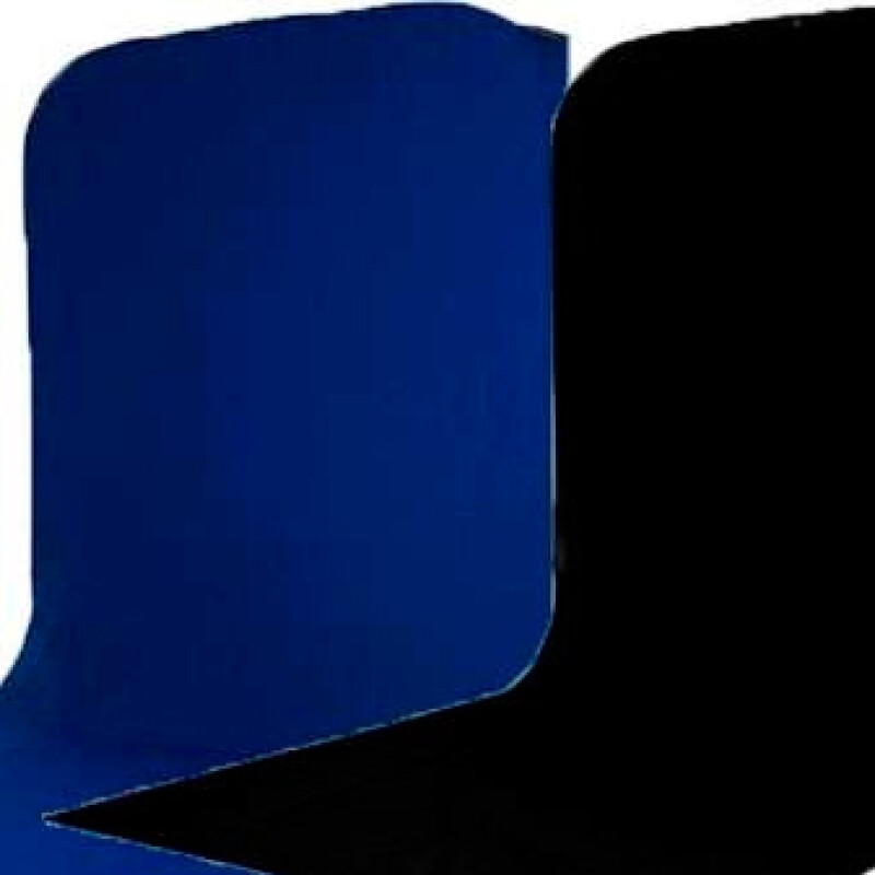 П-Фото (1205-1542) фон-чехол тканевый 1,5х4 м синий и черный