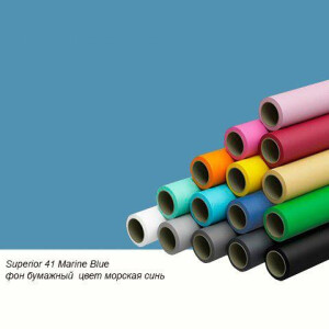 Superior 41 Marine Blue фон бумажный 1,35x11м цвет морская синь