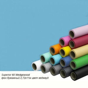 Superior 60 Wedgewood фон бумажный 1,35x11м цвет веджвуд
