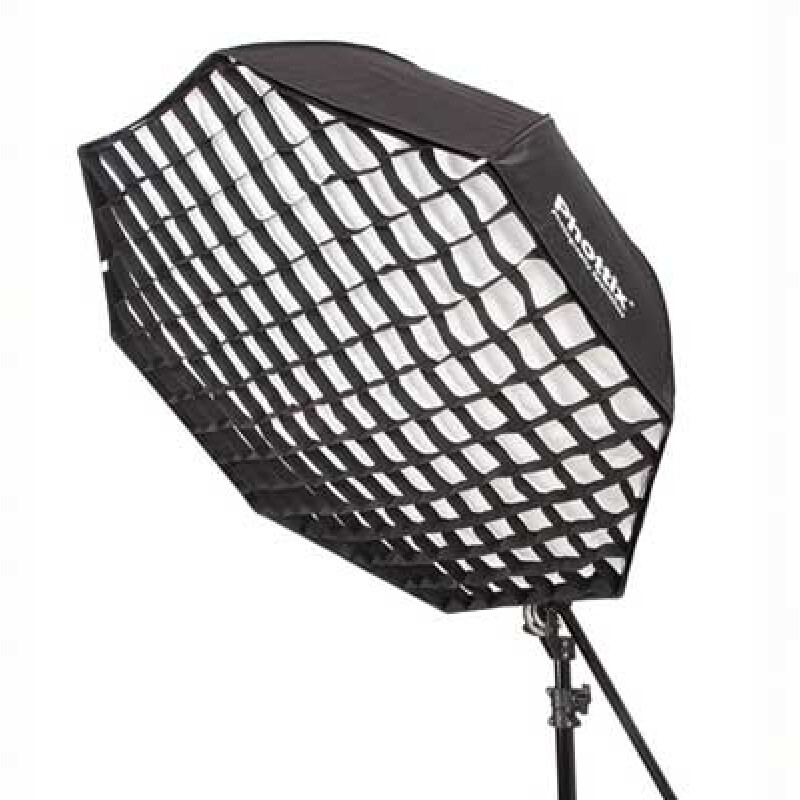 Phottix легкоскладываемый восьмиугольный зонт-софтбокс с решеткой 120 см