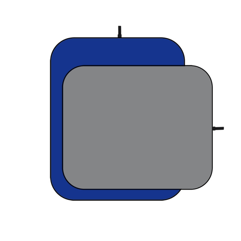 Visico BP-028 фон складной 150х200 см двусторонний серый синий