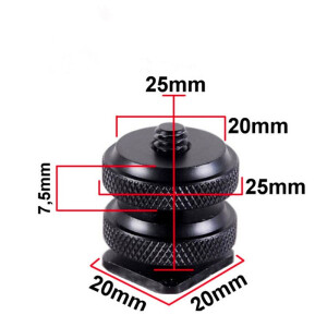 Fotokvant FLH-19 адаптер для горячего башмака резьба 3/8 дюйма