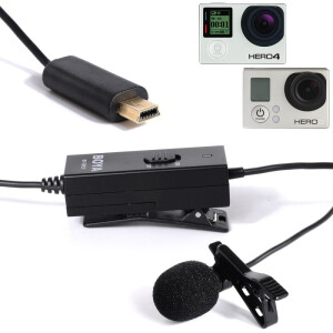 Boya BY-GM10 петличный микрофон для GoPro HERO4/3+/3