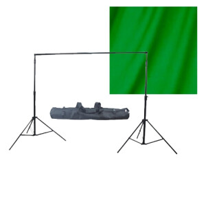 Fotokvant BG-3060Green-2630S комплект с зеленым фоном 3x6 и системой установки 2.6x3 м