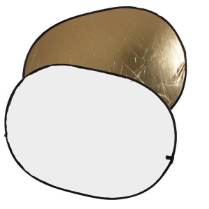 Aurora LDO 811 G/W Lite Disc oval отражатель 80х110 см золото-белый