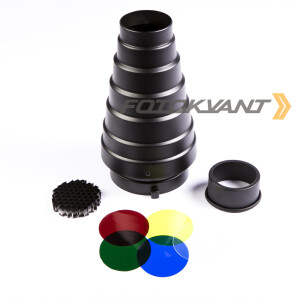 Fotokvant SNOOT-21BW узкоугольная насадка с сотой и цветными фильтрам