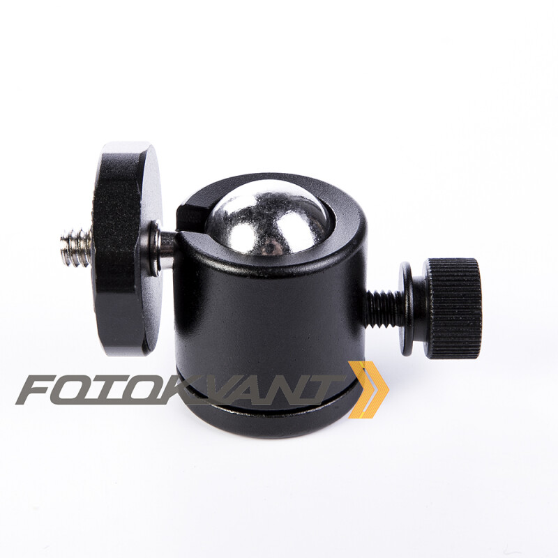 Fotokvant HB-02 BLACK шаровая голова Ballhead 1/4 для мини-штатива черная