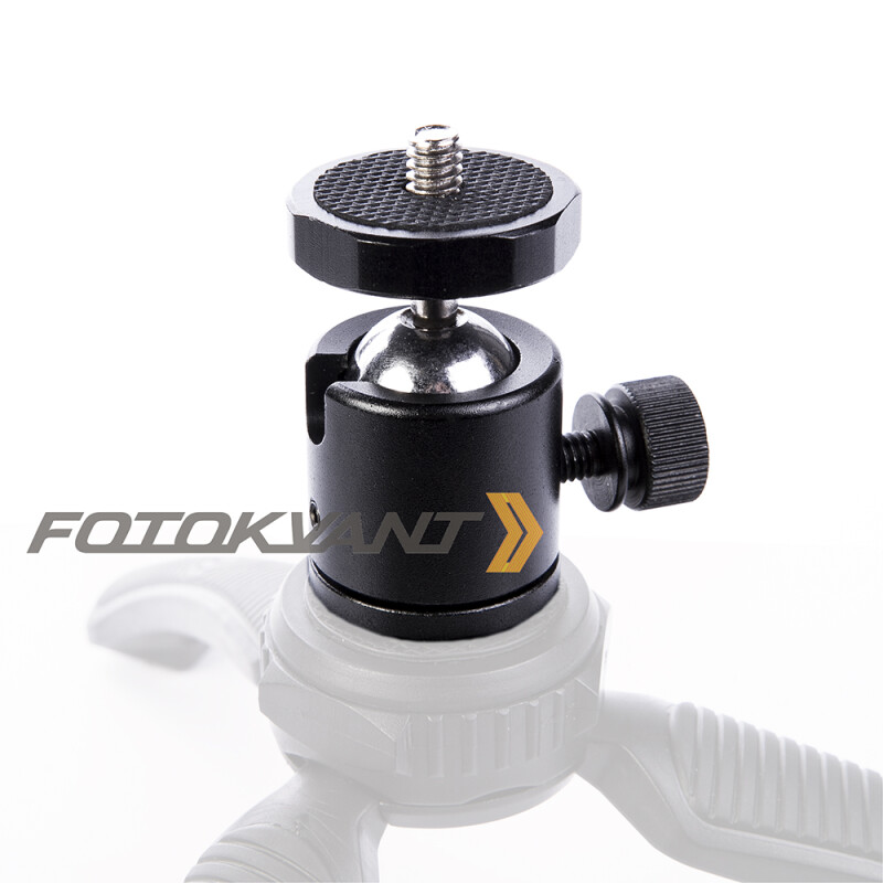 Fotokvant HB-02 BLACK шаровая голова Ballhead 1/4 для мини-штатива черная
