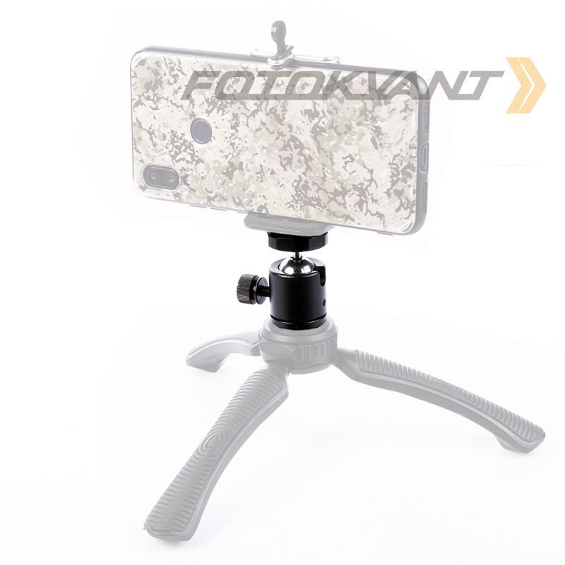 Fotokvant HB-02 BLACK шаровая голова Ballhead 1/4 для мини-штатива черная