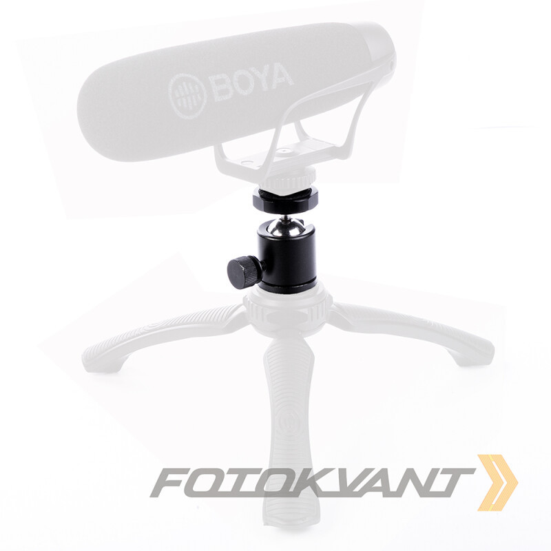 Fotokvant HB-02 BLACK шаровая голова Ballhead 1/4 для мини-штатива черная